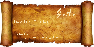 Gazdik Anita névjegykártya